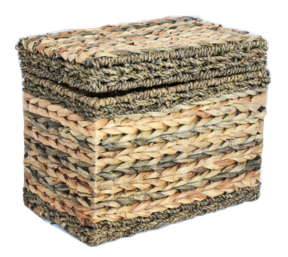 26-0002/1 BAULE PORTA BIANCHERIA RATTAN VIMINI CM 60X33X34 H